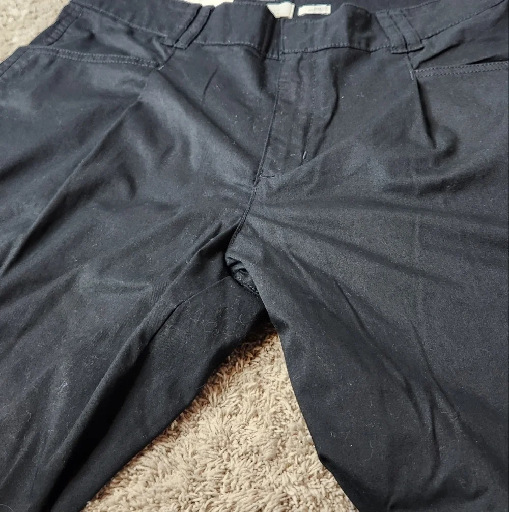 A New Day Women's High-Rise Straight Ankle Chino Pants Black Size 14